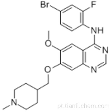 4-Quinazolinamina, N- (4-bromo-2-fluorofenil) -6-metoxi-7 - [(1-metil-4-piperidinil) metoxi] CAS 443913-73-3